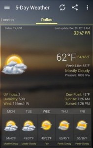 Weather & Clock Widet app for Android
