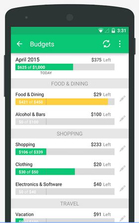 Mint Personal Finance apps for android