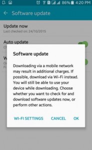 Check Update Software in android phones