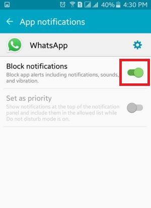 How to block app notifications on android phones