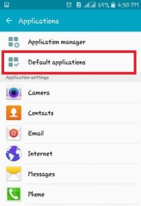How to clear default apps in android