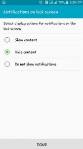 Notification for lock screen