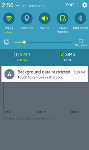 How to restrict background data on android lollipop (), KitKat