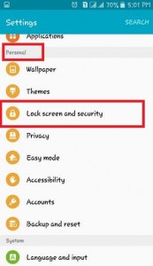 TAP On Lock Screen & Security Option