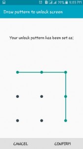 set up pattern lock on android