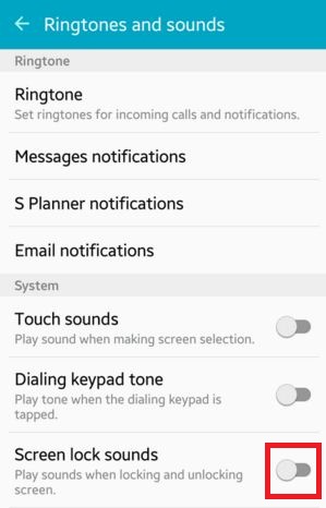 How to turn off lock screen sound on Android lollipop 5.1.1