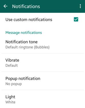 Set Custom Notifiation on WhatsApp Android