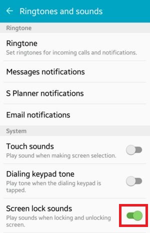Turn on lock screen sound on android lollipop 5.1.1