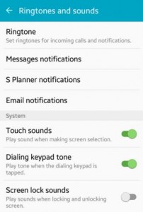 turn off touch sounds on android lollipop