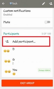 How to add participants in WhatsApp group