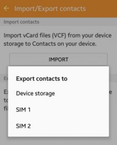 How to export contacts from android lollipop