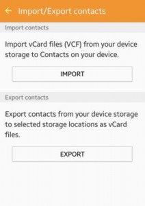 How to import and export contacts on android lollipop