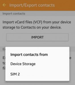 How to import contacts on android lollipop
