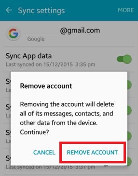 How to remove gmail account from android