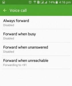 How to set call forwarding on android lollipop (5.1.1)