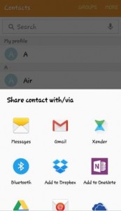 How to share multiple contacts on android lollipop