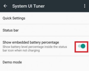 How to show battery percentage on android 6.0 marshmallow