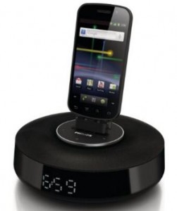 Philips alarm clock docking station for android phone