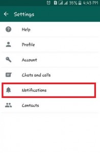 Tap On Notifications option under settings