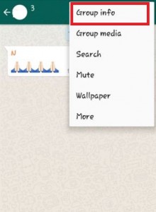 Tap on Group info on WhatsApp