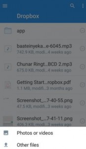 Upload multiple files to dropbox from android phone