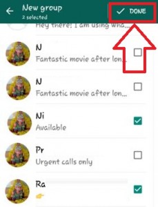 create a group on WhatsApp android