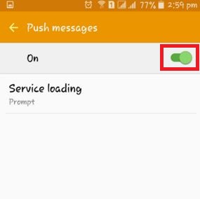 Enable push message on Android lollipop