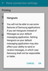 set default messaging app on android