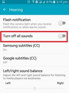 turn on all sounds on android lollipop