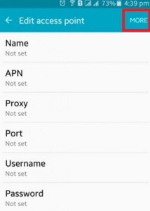 Add New Access point names on android