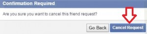 Cancel facebook request
