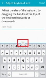 How to adjust keyboard size android lollipop