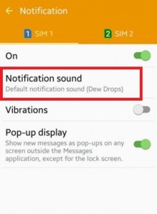 How to change text message notification sound on android