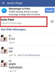 How to check last online time on Facebook app