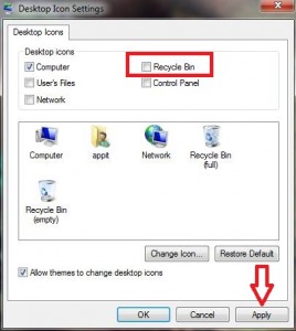 How to delete recycle bin in Windows 7