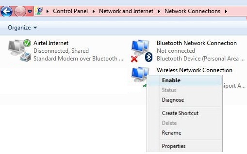 How to turn on WiFi in Windows 7: Windows PC / desktop