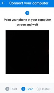 Scan your phone with computer screen