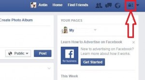 Tap on privacy shortcut to block facebook user page
