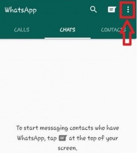 Tap on three horizontal dots in WhatsApp