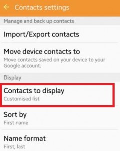 adjust contact display settings android lollipop