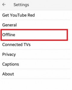 change settings of offline youtube video on android