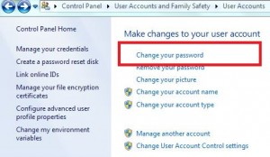 change windows 7 password