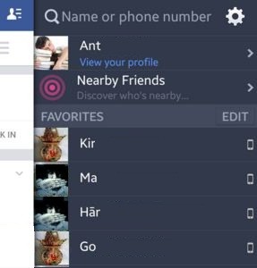 las online time on facebook mobile app