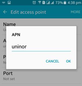 set access point names in android phone