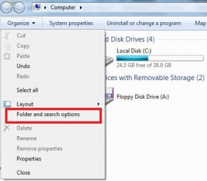 show hidden files and folder in Windows 7 PC