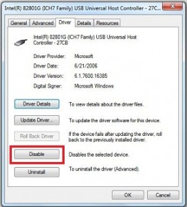 Disable USB Ports in windows 7 using Device Manager