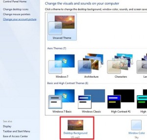 How to change desktop background Windows 7PC