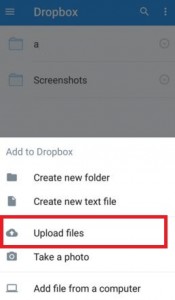 How to transfer files from android to PC using dropbox
