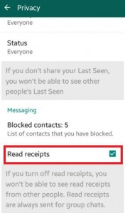 How to turn off WhatsApp read receipts android phone