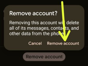 Remove Gmail account from phone